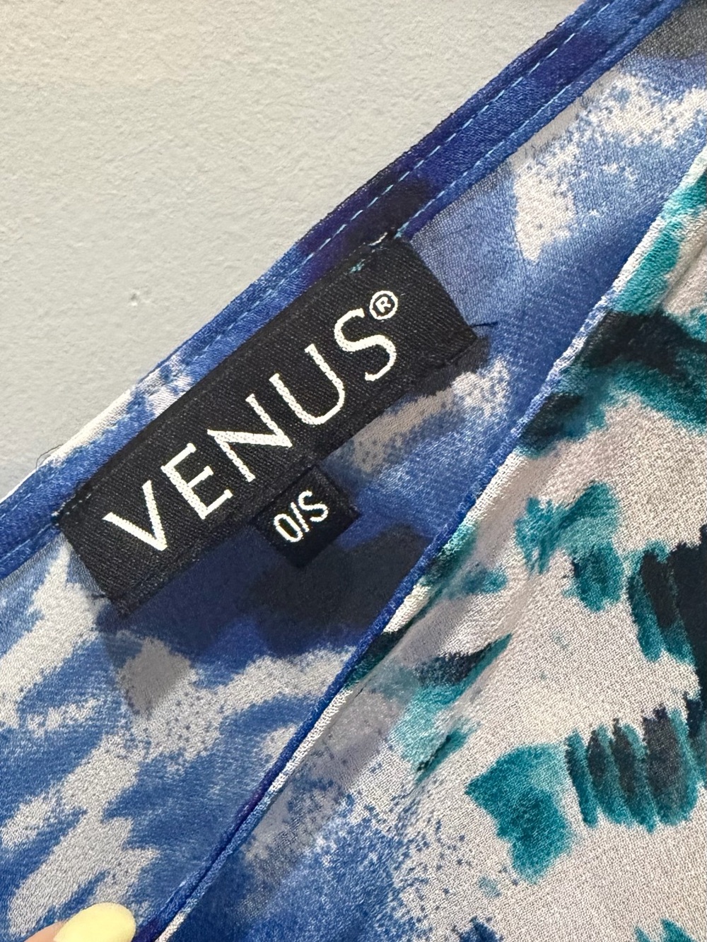 VENUS Blue & Aqua Leopard-Print Maxi Beach Coverup Resort Beach Vacation OS - Picture 3 of 6